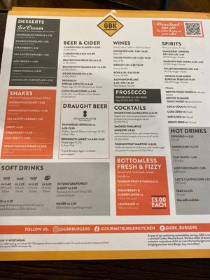 Menu photo 1 Gourmet Burger Kitchen Liverpool, XMS Menu photo 1 Gourmet Burger Kitchen Liverpool, XMS