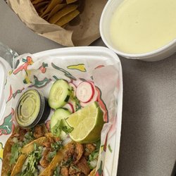Villa's Patio Mexican Restaurant - Chips and queso on the side