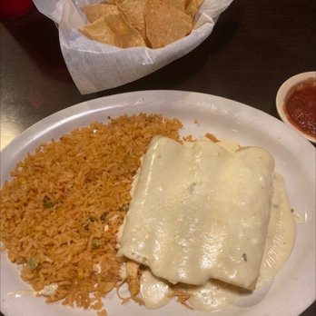 Casa Brava Searcy - Yolanda's chicken enchiladas with rice - Mexican Near Me - Searcy, Arkansas