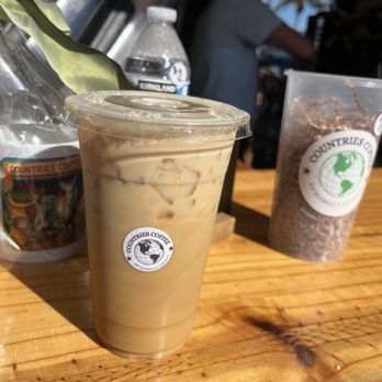Countries Coffee - iced latte (coconut and macadamia nut flavor) - Coffee & Tea Near Me