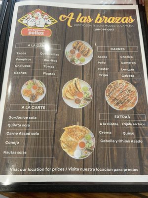 Menu photo 1 Los Hermanos Pollos A Las Brazas Modesto, CA