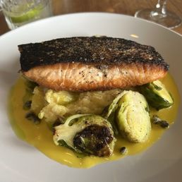 Salmon-the skin was crispy, but it was overcooked and flavorless! Salmon-the skin was crispy, but it was overcooked and flavorless!