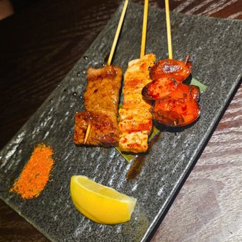 Ginza - A5 wagyu, pork belly, & sausage skewers - Izakaya Near Me - Las Vegas, Nevada Ginza - A5 wagyu, pork belly, & sausage skewers - Izakaya Near Me - Las Vegas, Nevada