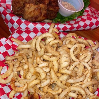 Dark Horse - rocky mountain oysters and side of fries - American Near Me - Boulder, Colorado