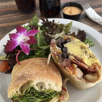 Victory Caffe - Chicken pesto and Breakfast Burrito.. yum - Coffee & Tea Near Me - Van Nuys, California