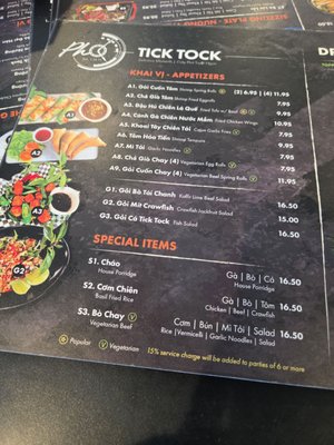 Menu photo 1 Pho Tick Tock Restaurant San Jose, CA Menu photo 1 Pho Tick Tock Restaurant San Jose, CA