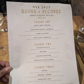 Books & Records - NYE menu - Cocktail Bars Near Me - San Diego, California Books & Records - NYE menu - Cocktail Bars Near Me - San Diego, California