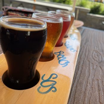Coastline Brewing Company - a row of beer glasses - Brewpubs Near Me - Westbrook, Connecticut
