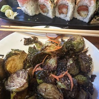 Fuji Sacramento - Furikake truffle brussle sprouts& rainbow roll - Japanese Near Me - Sacramento, California Fuji Sacramento - Furikake truffle brussle sprouts& rainbow roll - Japanese Near Me - Sacramento, California