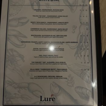 Lure Fish House - Menu December 2025 - Seafood Near Me - Porter Ranch, California