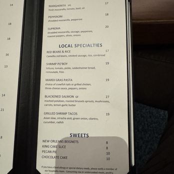 55 Fahrenheit - Menu - New American Near Me - New Orleans, Louisiana