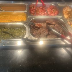 Chow's Country Buffet - Steak and sausages