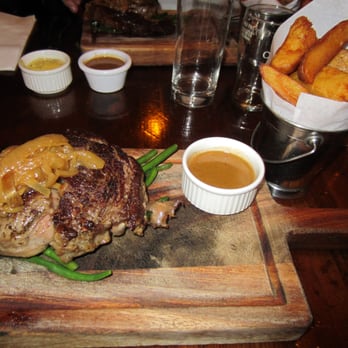 The Chop House - 35 Day Dry-Aged Rib-Eye, Hand-Cut Chips, Onion Marmalade - Gastropubs Near Me - Dublin, D