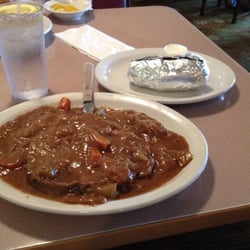 Countryside Family Restaurant - The pot roast and baked potato also came with a salad.