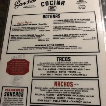 Sanchos - Menu - Cocktail Bars Near Me - San Antonio, Texas Sanchos - Menu - Cocktail Bars Near Me - San Antonio, Texas