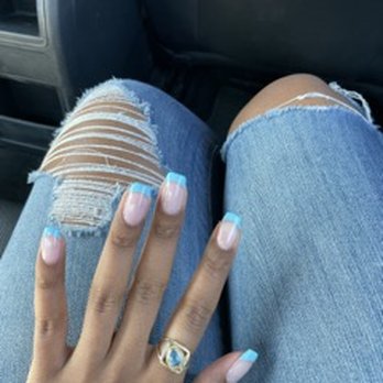 Nora Spa & Salon - blue tips! very gen z - Nail Salons Near Me - San Francisco, California
