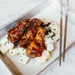 Seoul Chikin - Korean fried chicken, rice and radish pickles