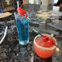 The Escape Room - Mocktails! Blue is prison break and pink is art gallery
