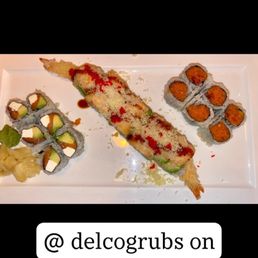 Philadelphia Roll (left) Crazy Friday Roll (middle) Spicy Tuna Roll (right)
