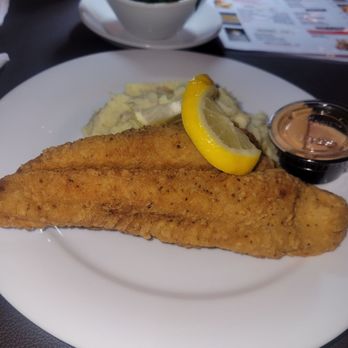 Yummy's Restaurant - Catfish and mash potatoes  . Mash potatoes was the best - Soul Food Near Me - Brooklyn, New York