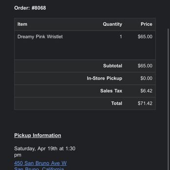 Flowers By Silvestri - THE RECEIPT WITH PROOF THAT I ORDERED THE CORRECT ONE - Florists Near Me - San Bruno, California