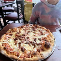 Fire Engine Pizza Co. - Bacon and onion individual pizza