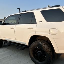 Paint protection film (rockers and sides) and ceramic coating on all of the rest Paint protection film (rockers and sides) and ceramic coating on all of the rest