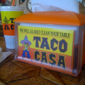 Taco Casa - a sign on a table - Mexican Near Me - Forney, Texas Taco Casa - a sign on a table - Mexican Near Me - Forney, Texas