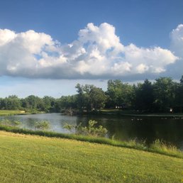 The view and sense of tranquility you get walking down the path and looking over the lake!