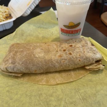Deiberto's Mexican Restaurant - Bean and cheese burrito with a Horchata - Mexican Near Me - Oceanside, California