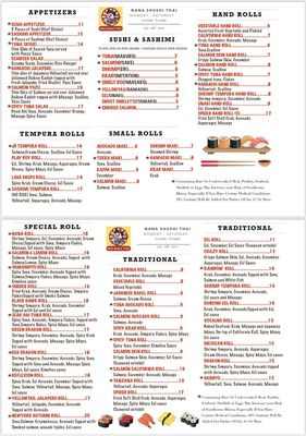Menu photo 8 Nana Sushi Thai Evergreen, CO Menu photo 8 Nana Sushi Thai Evergreen, CO