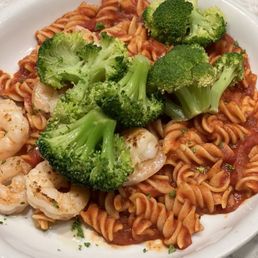 Make Your Own Pick one Topping: We added Marinara, Shrimp and Seasoned Broccoli