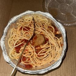 La Roma Pizza & Subs - The driest saddest meatball spaghetti