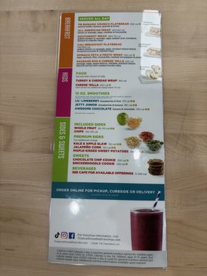 Menu photo 1 Tropical Smoothie Cafe Lexington, KY Menu photo 1 Tropical Smoothie Cafe Lexington, KY