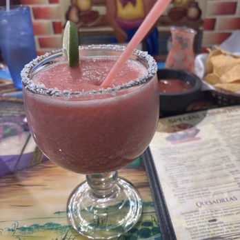 Rancho Viejo - This is a medium strawberry margarita frozen - Mexican Near Me - Geneseo, New York