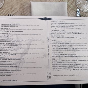 Jaja - Drink menu - Cocktail Bars Near Me - Cleveland, Ohio