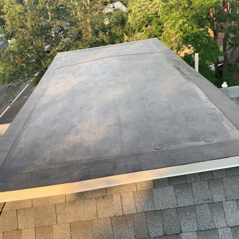 John DeNisco Construction - Top of roof with a new EPDM rubber roof - Roofing Near Me - Manchester, New Hampshire