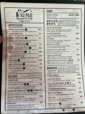 Menu photo 5 Old Mill Brewpub & Grill Plainwell, MI