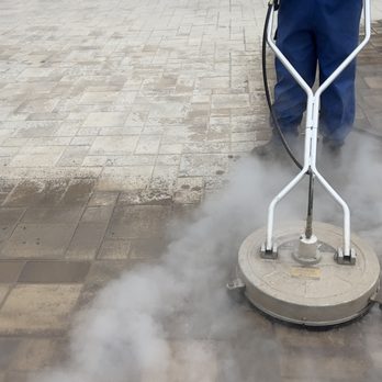 Gonzalez Scapeworks - Removing previous sealer with hot pressure washer - Pressure Washers Near Me