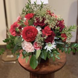 The beautiful arrangement Bella Florist made for us.