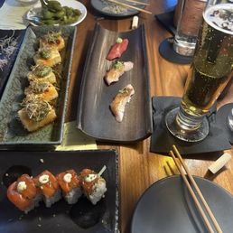 Assorted nigiri and rolls Assorted nigiri and rolls