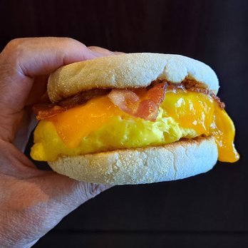 Big Wave Coffeehouse - English Muffin Sandwich with Bacon - Coffee & Tea Near Me - Folsom, California