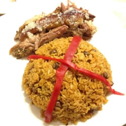 El Yunque On Wheels - Yellow rice with pigeon peas and pork.