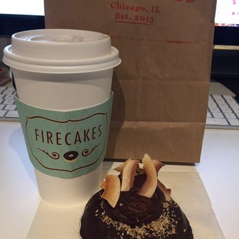 Firecakes Donuts - Jasmine silver tip tea and gluten free vegan dark chocolate donut - Bakeries Near Me - Chicago, Illinois Firecakes Donuts - Jasmine silver tip tea and gluten free vegan dark chocolate donut - Bakeries Near Me - Chicago, Illinois
