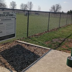 Barkley Park - The water feature on the right then the rules in the middle and a nice water faucet just beside the rules