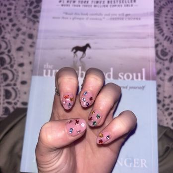 Imagination Nail Spa Salon - Gel x full set w/ rhinestones- Yen - Nail Salons Near Me - Canoga Park, California