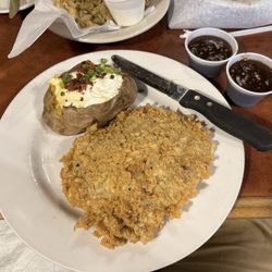 Nancy's Steak House - Chicken Fried Steak with brown gravy
