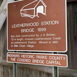 Leatherwood Station Covered Bridge - History
