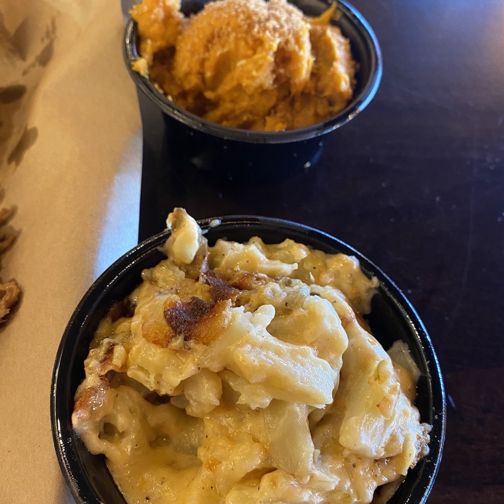 Mission BBQ - Cheesy potatoes and grandmas sweet potato mash - Barbeque Near Me - Rochester, New York Mission BBQ - Cheesy potatoes and grandmas sweet potato mash - Barbeque Near Me - Rochester, New York