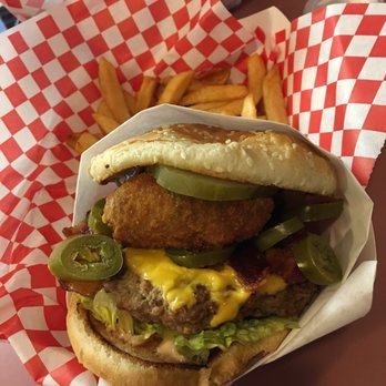 Cafe 247 - The amazing Jalepeño Popper Burger did not disappoint!! - American Near Me - Lucerne Valley, California Cafe 247 - The amazing Jalepeño Popper Burger did not disappoint!! - American Near Me - Lucerne Valley, California